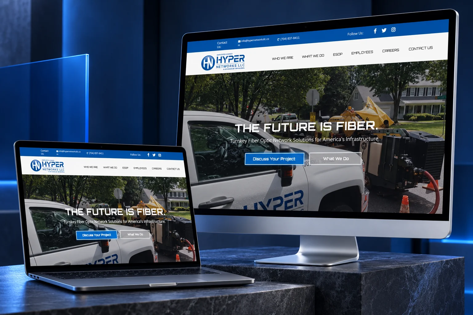 HYPER NETWORKS custom website built by Ozlon